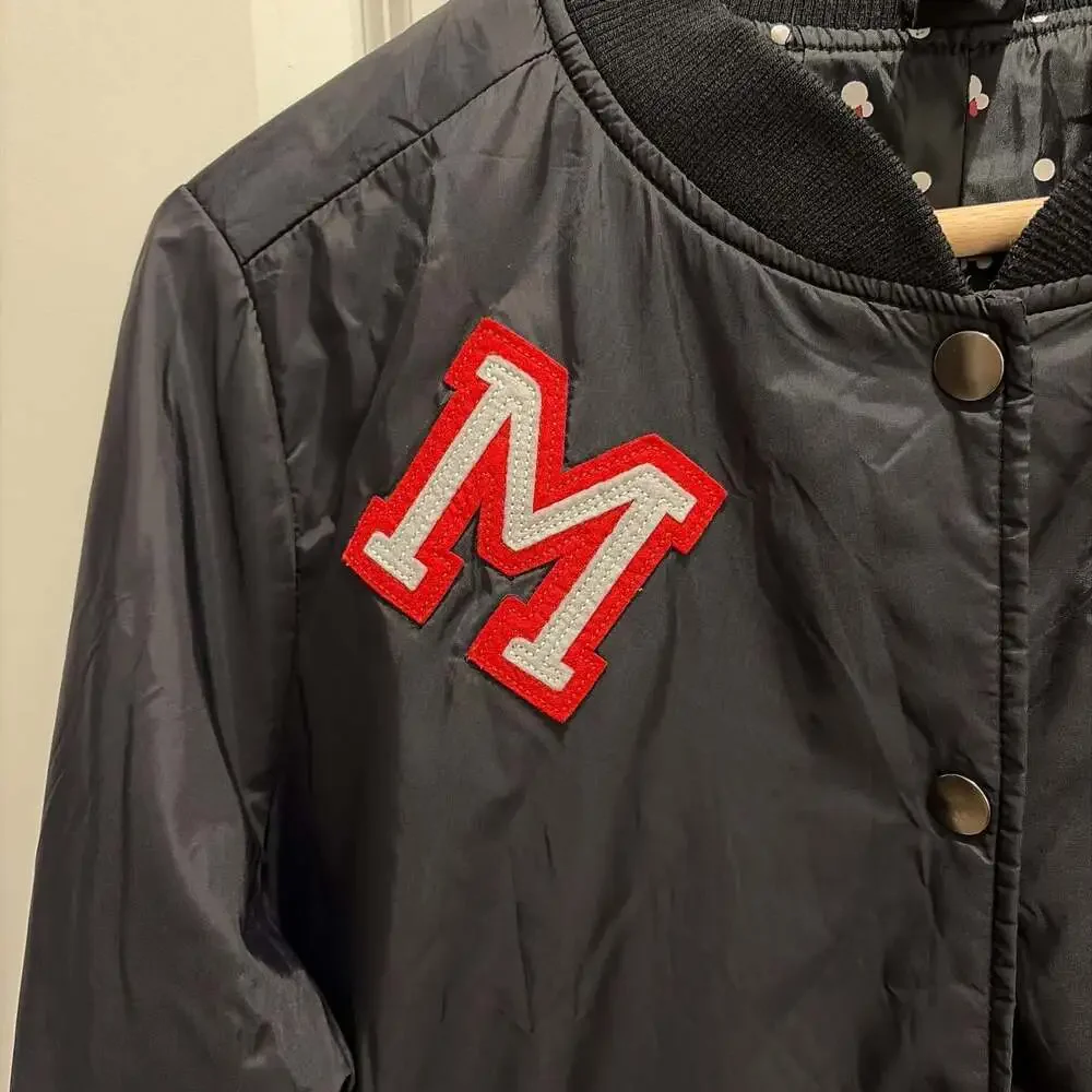 Disney Minnie Mouse Womens Varsity Bomber Jacket - Picture 2 of 9
